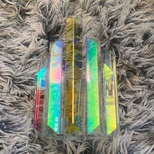 Crystal prism spike candle holder